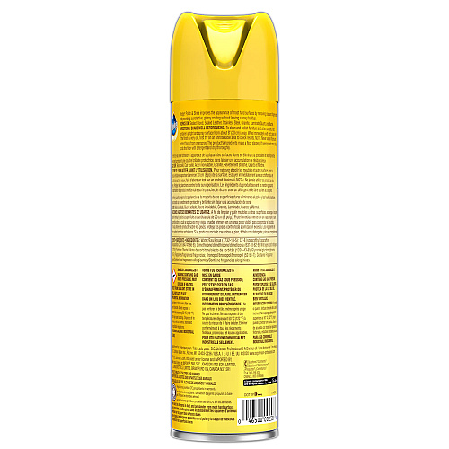 Pledge Furniture Polish, Lemon, 14.2 oz Aerosol Spray, 6/Carton (301168)