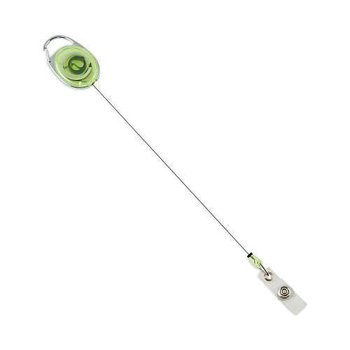 Advantus Carabiner-Style Retractable ID Card Reel, 30" Extension, Assorted Neon Colors, 20/Pack (91119)