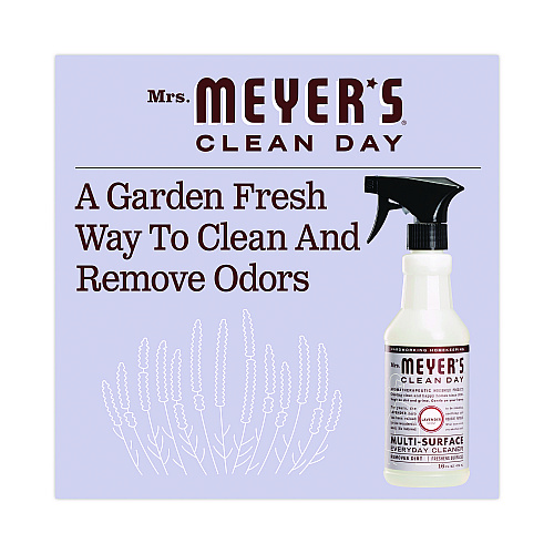 Mrs. Meyer's Multi Purpose Cleaner, Lavender Scent, 16 oz Spray Bottle, 6/Carton (323568)