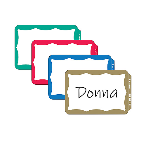 C-Line Self-Adhesive Name Badges, 3.5 x 2.25, Gold, 100/Box (92266)