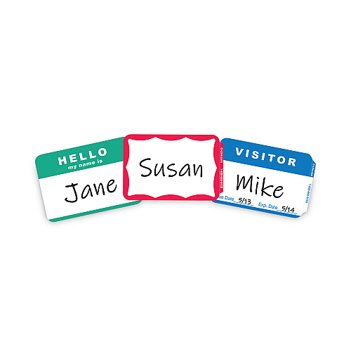 C-Line Self-Adhesive Name Badges, Hello My Name Is, Blue, 3.5 x 2.25, 100/BX (CLI92245)