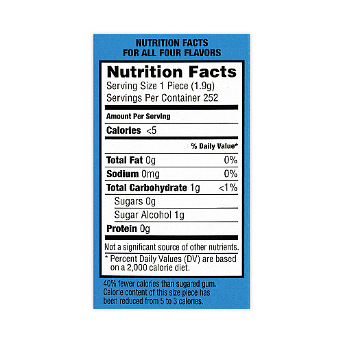 Orbit Sugar-Free Chewing Gum Variety Box, Four Mint Flavors, 14 Pieces/Pack, 18 Packs/Carton (22000568)