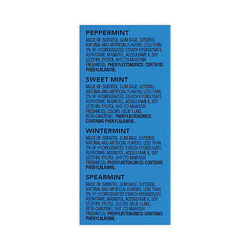 Orbit Sugar-Free Chewing Gum Variety Box, Four Mint Flavors, 14 Pieces/Pack, 18 Packs/Carton (22000568)