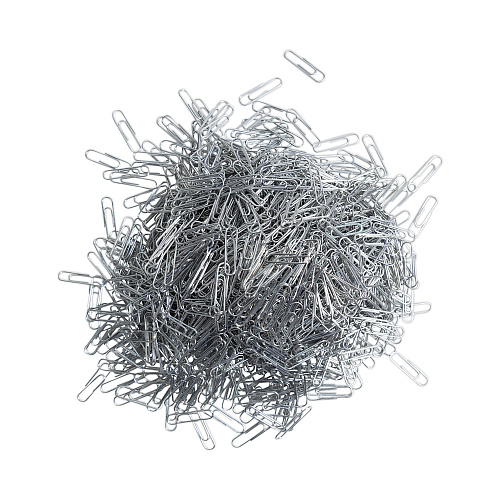 U Brands Paper Clips, Medium, Vinyl-Coated, Silver, 200 Clips/Box, 5 Boxes/Pack (3684U0624)