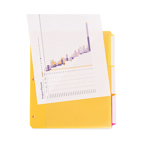 Smead Three-Ring Binder Poly Index Dividers with Pocket, 9.75 x 11.25, Assorted Colors, 30/Box (89421)
