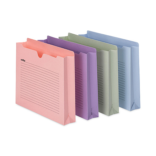 Smead Notes File Jackets, Straight Tab, 2" Expansion, Letter Size, Assorted Colors, 12/Pack (75695)