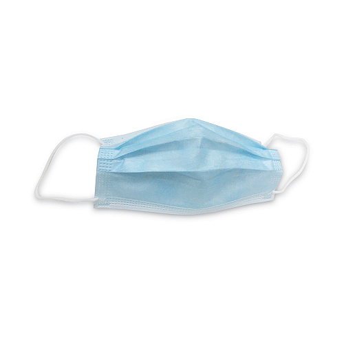 GN1 Three-Ply General Use Face Mask, Blue/White, 2,500/Carton (MS2500)