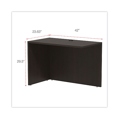Alera Valencia Series Reversible Return/Bridge Shell, 42w x 23.63d x 29.5, Espresso (ALEVA354224ES)