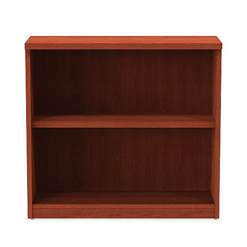 Alera Valencia Series Bookcase, Two-Shelf, 31.75w x 14d x 29.5h, Med Cherry (ALEVA633032MC)