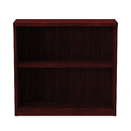 Alera Valencia Series Bookcase, Two-Shelf, 31.75w x 14d x 29.5h, Mahogany (ALEVA633032MY)