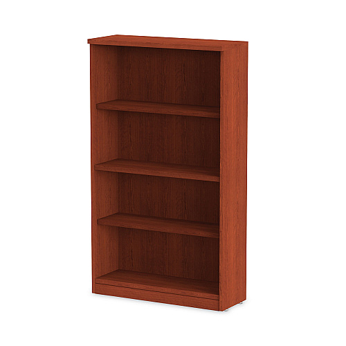 Alera Valencia Series Bookcase, Four-Shelf, 31.75w x 14d x 54.88h, Medium Cherry (ALEVA635632MC)