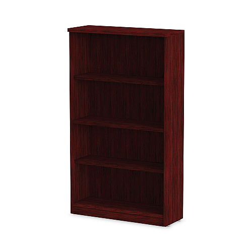 Alera Valencia Series Bookcase, Four-Shelf, 31.75w x 14d x 54.88h, Mahogany (ALEVA635632MY)