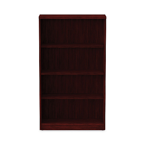 Alera Valencia Series Bookcase, Four-Shelf, 31.75w x 14d x 54.88h, Mahogany (ALEVA635632MY)