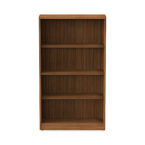 Alera Valencia Series Bookcase, Four-Shelf, 31.75w x 14d x 54.88h, Modern Walnut (ALEVA635632WA)