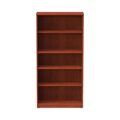 Alera Valencia Series Bookcase, Five-Shelf, 31.75w x 14d x 64.75h, Medium Cherry (ALEVA636632MC)