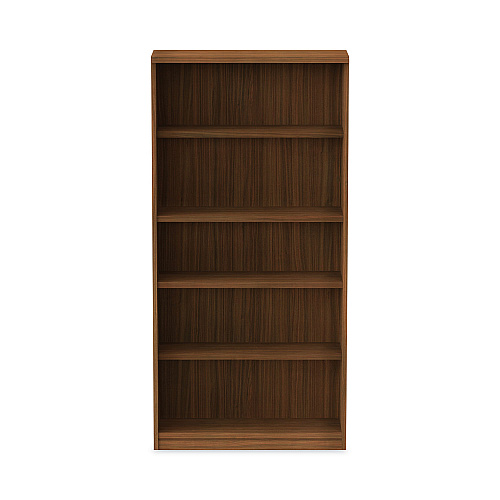 Alera Valencia Series Bookcase, Five-Shelf, 31.75w x 14d x 64.75h, Modern Walnut (ALEVA636632WA)