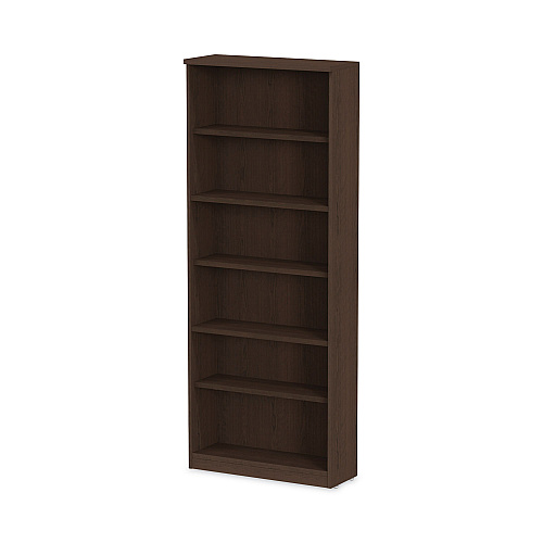 Alera Valencia Series Bookcase, Six-Shelf, 31.75w x 14d x 80.25h, Espresso (ALEVA638232ES)