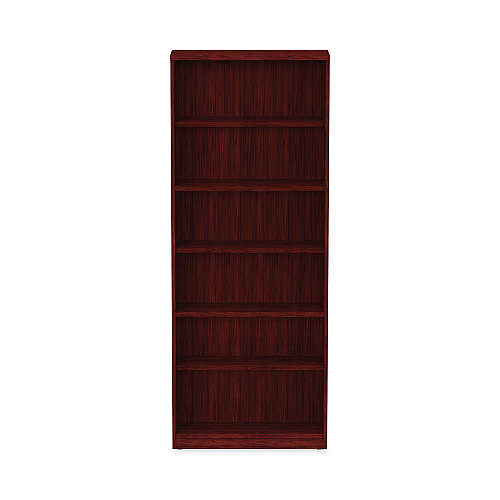 Alera Valencia Series Bookcase, Six-Shelf, 31.75w x 14d x 80.25h, Mahogany (ALEVA638232MY)