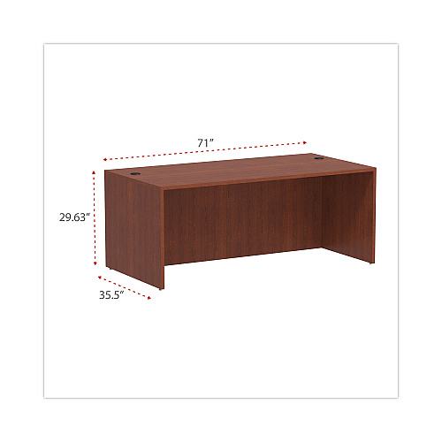 Alera Valencia Series Straight Front Desk Shell, 71" x 35.5" x 29.63", Medium Cherry (ALEVA217236MC)
