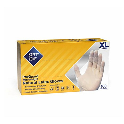 Safety Zone Latex Powder Free 5 Mil Gloves Natural Xl - Case Of 1000 (GRPR-XL-1-T)