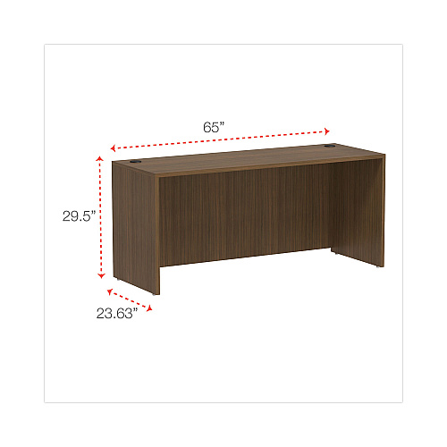 Alera Valencia Series Credenza Shell, 65w x 23.63d x 29.5h, Modern Walnut (ALEVA256624WA)