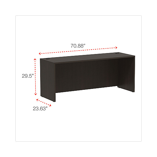 Alera Valencia Series Credenza Shell, 70.88w x 23.63d x 29.5h, Espresso (ALEVA257224ES)