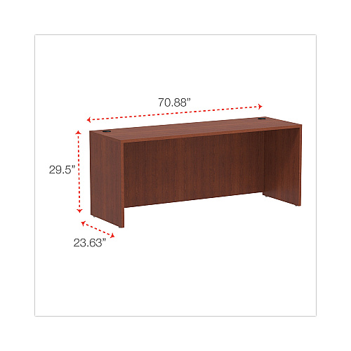 Alera Valencia Series Credenza Shell, 70.88w x 23.63d x 29.5h, Medium Cherry (ALEVA257224MC)
