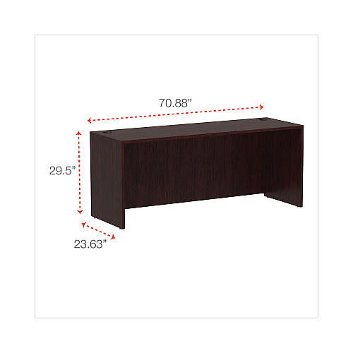 Alera Valencia Series Credenza Shell, 70.88w x 23.63d x 29.5h, Mahogany (ALEVA257224MY)