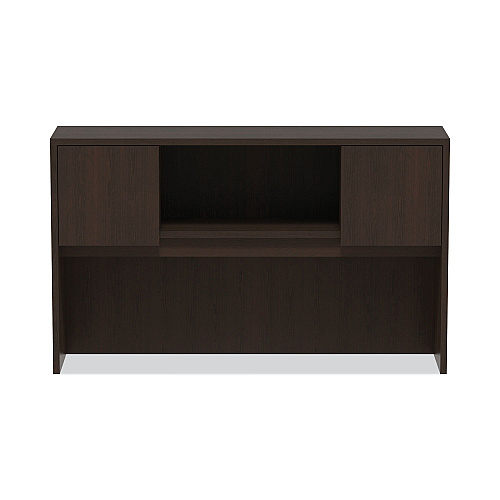 Alera Valencia Series Hutch with Doors, 4 Compartments, 58.88w x 15d x 35.38h, Espresso (ALEVA286015ES)