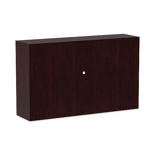 Alera Valencia Series Hutch with Doors, 4 Compartments, 58.88w x 15d x 35.38h, Mahogany (ALEVA286015MY)