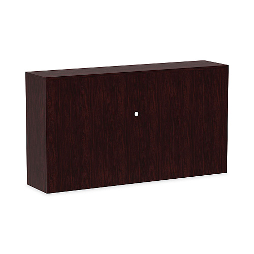 Alera Valencia Series Hutch with Doors, 4 Compartments, 64.75w x 15d x 35.38h, Mahogany (ALEVA286615MY)