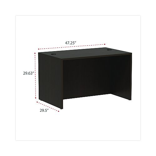 Alera Valencia Series Straight Front Desk Shell, 47.25" x 29.5" x 29.63", Espresso (ALEVA214830ES)
