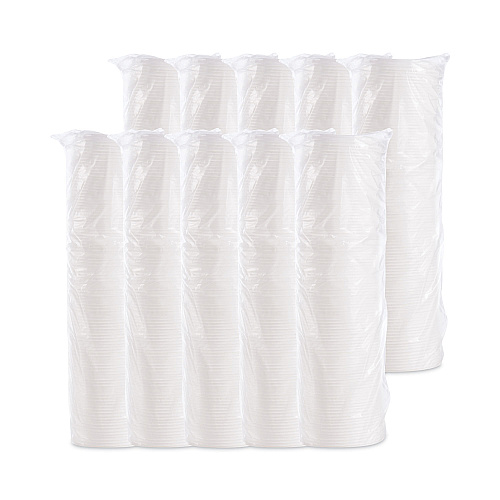 Dart Plastic Lids, Fits 8 oz to 10 oz Hot/Cold Foam Cups, Vented, White, 100/Pack, 10 Packs/Carton (8JL)
