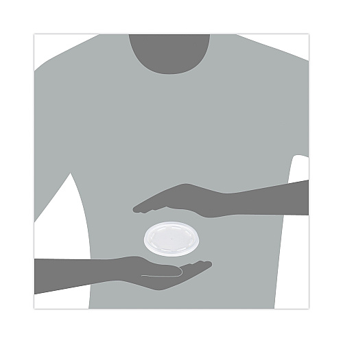 Dart Plastic Lids, Fits 12 oz to 24 oz Foam Cups, Vented, Translucent, 100/Pack, 10 Packs/Carton (16JL)
