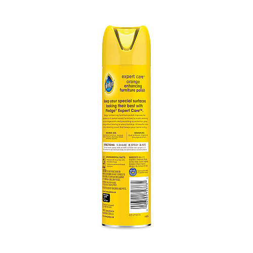 Pledge Furniture Polish, Orange Clean Scent, 9.7 oz Aerosol Spray (336385EA)
