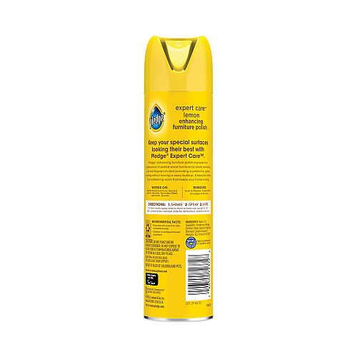 Pledge Furniture Polish, Lemon, 9.7 oz Aerosol Spray (336298EA)