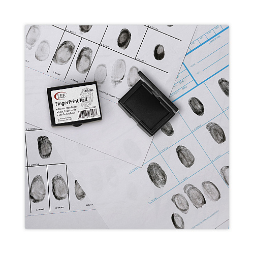 LEE Inkless Fingerprint Pad, 2.25" x 1.75", Black (03027)