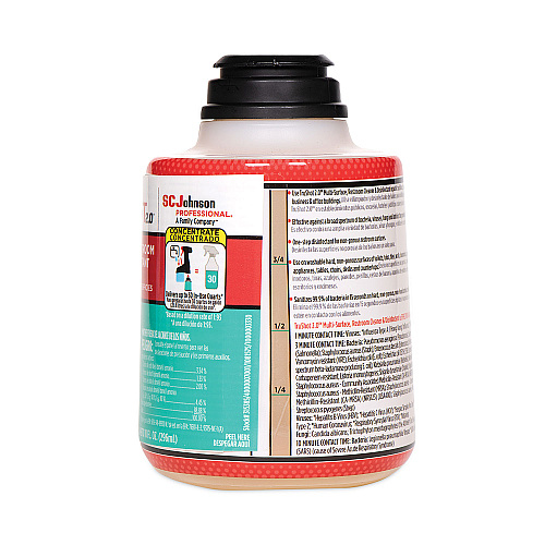 SC Johnson Professional TruShot 2.0 Disinfectant Multisurface Cleaner, Clean Fresh Scent,10 oz Cartridge, 4/Carton (315385)