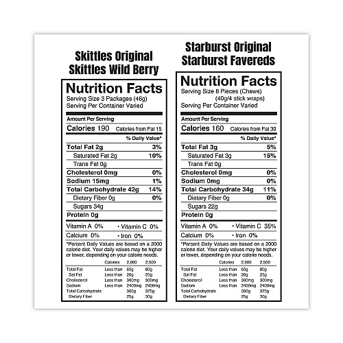 Skittles and Starburst Fun Size Variety Pack, 6 lb 8.4 oz Bag (22000768)