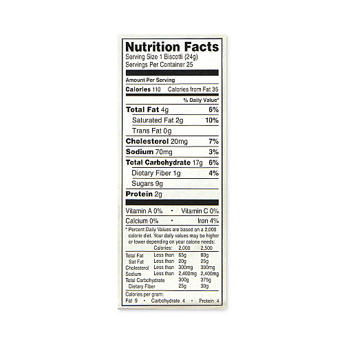 Nonni's Biscotti, Dark Chocolate Almond, 1 lb 5 oz Tub, 25 Pieces/Tub, 1 Tub/Carton (30700123)