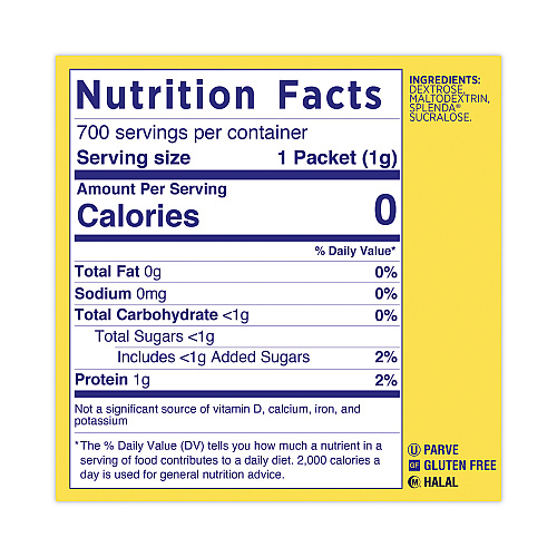 Splenda No Calorie Sweetener Packets, 700/Box (200094)