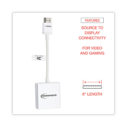 Innovera HDMI to SVGA Adapter, 6", White (IVR30040)