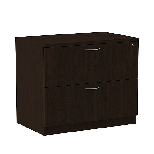 Alera Valencia Series Lateral File, 2 Legal/Letter-Size File Drawers, Espresso, 34" x 22.75" x 29.5" (ALEVA513622ES)