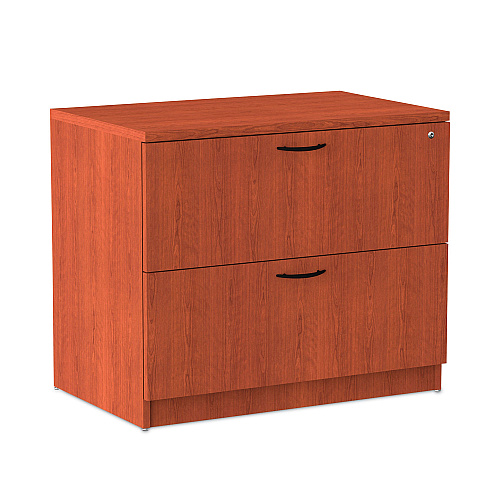 Alera Valencia Series Lateral File, 2 Legal/Letter-Size File Drawers, Medium Cherry, 34" x 22.75" x 29.5" (ALEVA513622MC)