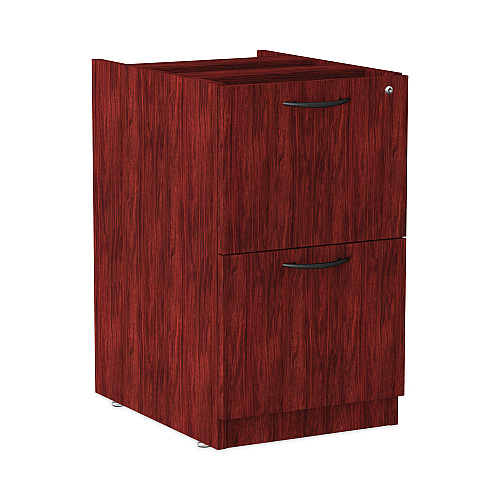 Alera Valencia Series Full Pedestal File, Left or Right, 2 Legal/Letter-Size File Drawers, Mahogany, 15.63" x 20.5" x 28.5" (ALEVA542822MY)