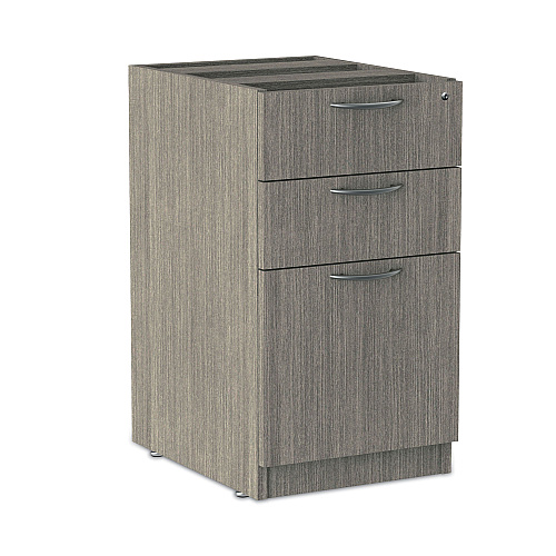 Alera Valencia Series Full Pedestal File, Left/Right, 3-Drawers: Box/Box/File, Legal/Letter, Gray, 15.63" x 20.5" x 28.5" (ALEVA532822GY)