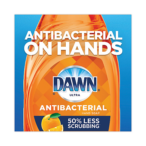 Dawn Ultra Antibacterial Dishwashing Liquid, Orange Scent, 38 oz Bottle, 8/Carton (01659)