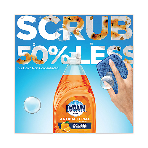 Dawn Ultra Antibacterial Dishwashing Liquid, Orange Scent, 38 oz Bottle, 8/Carton (01659)