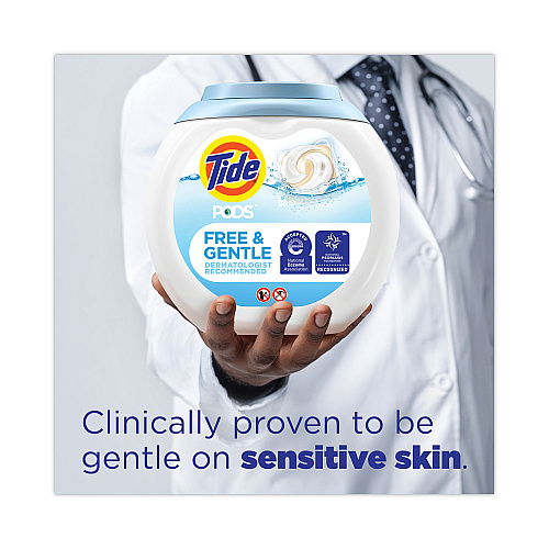 Tide&reg; Pods Laundry Detergent, Unscented, 81 Pods, 4 Tubs (91798)