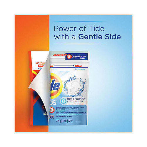 Tide&reg; Pods Laundry Detergent, Unscented, 81 Pods, 4 Tubs (91798)